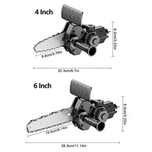 Tsugar 4/6 Inch Portable Conversion Head Kits Electric Drill Modified to Electric Pruning Chainsaw Adapter Tools for Garden