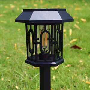 MSMKEJI 6 Pack Solar Light Outdoor Garden Patio Pathway Landscape Lights,IP67 Waterproof Solar Path Lights,Solar Powered Garden Lights for Walkway Yard Backyard Lawn Landscape Decorative