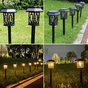 MSMKEJI 6 Pack Solar Light Outdoor Garden Patio Pathway Landscape Lights,IP67 Waterproof Solar Path Lights,Solar Powered Garden Lights for Walkway Yard Backyard Lawn Landscape Decorative