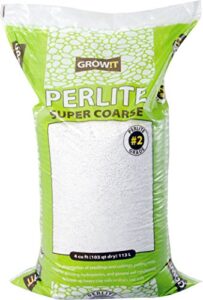grow!t jsperl24 – grade #2 perlite, super course, (4 cubic feet) hydroponic perlite – better aeration and drainage, derived from a natural source, odorless and lightweight, completely sterile