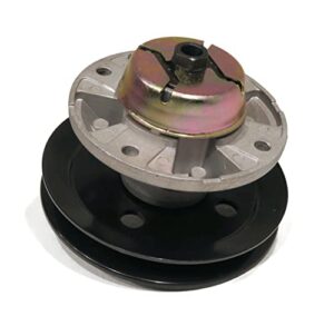 the rop shop | spindle assembly with pulley for john deere m110006, m122456 garden tractor deck