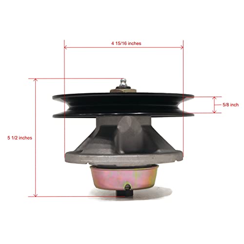 The ROP Shop | Spindle Assembly with Pulley for John Deere M110006, M122456 Garden Tractor Deck