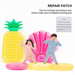 YARNOW 20sheets Tapes Pool Re Products Adhesive TPU Tool Pool, Supplies cm Mattress Decor Garden Toys Self Bounce Film Inflatable Rubber Patch Paddling Home Air Vinyl Product Transparent
