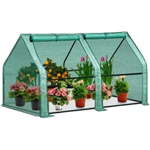 byhagern mini greenhouse, 71” x 36” x 36” garden plant green house with 2-zipper doors, portable green hot house for indoor/outdoor, patio, backyard and nursery