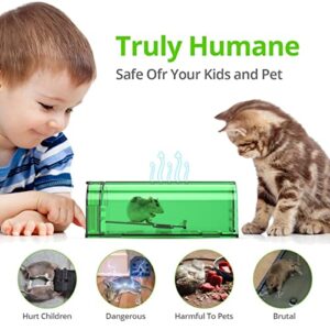 Mouse Traps, Humane Mouse Trap, Easy to Set, Mouse Catcher Quick Effective Reusable and Safe for Families -2 Pack