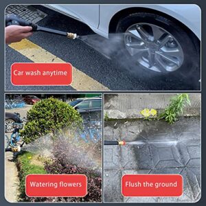 21V Cordless Car Cleaning Kitwith Accessories Portable Electric Pressure Washer with Water Tank for Cars Gardens Terraces Windows Cleaning Works