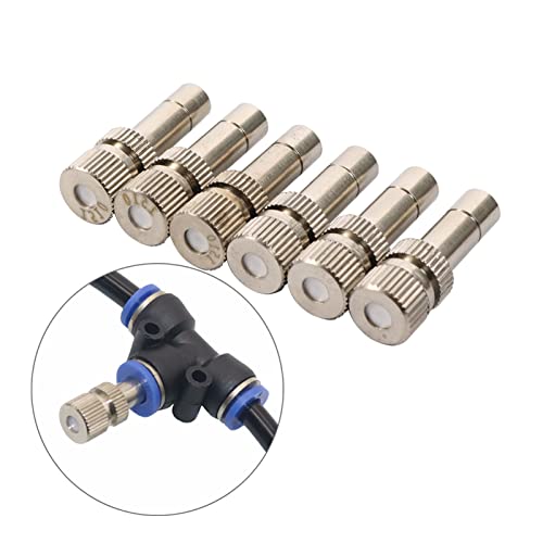 VIEUE Garden Drip Irrigation System Accessories 0.1mm 0.15mm Low-Pressure Atomizing Atomizing Nozzle Spray Atomizing Head Atomizing Spray System 6 Pieces (Color : 0.1mm)