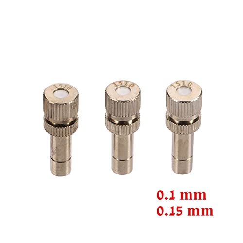 VIEUE Garden Drip Irrigation System Accessories 0.1mm 0.15mm Low-Pressure Atomizing Atomizing Nozzle Spray Atomizing Head Atomizing Spray System 6 Pieces (Color : 0.1mm)