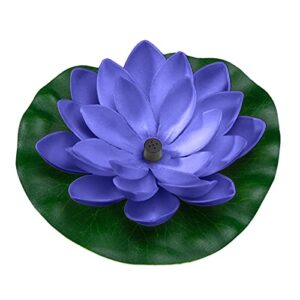 yhjh solar waterscape garden floating flower fountains for bird bath, fish tank, pool inflatable swimming pool toys (blue, one size)