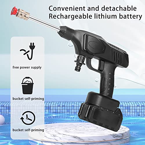 21V Cordless Foam Sprayer Car Washwith Accessories Portable Electric Pressure Washer Car for Cars Gardens Terraces Windows Cleaning Works
