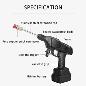 21V Cordless Foam Sprayer Car Washwith Accessories Portable Electric Pressure Washer Car for Cars Gardens Terraces Windows Cleaning Works