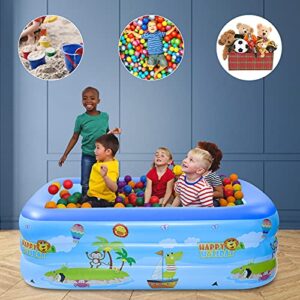 Inflatable Swimming Pool, Inflatable Pool for Kids and Baby, 71 x 55x 23.6 Inch Thickened Family Inflatable Lounge Blow Up Pool for Toddlers, Outdoor, Garden, Backyard, Summer Water Party