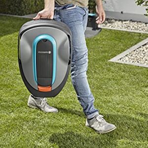 GARDENA 15001-41 SILENO City - Automatic Robotic Lawn Mower, with Bluetooth app and Boundary Wire, one of The quietest in its Class, for lawns up to 2700 Sq Ft, Made in Europe, Grey