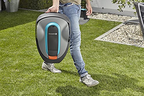 GARDENA 15001-41 SILENO City - Automatic Robotic Lawn Mower, with Bluetooth app and Boundary Wire, one of The quietest in its Class, for lawns up to 2700 Sq Ft, Made in Europe, Grey