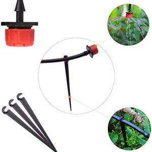 MSDADA 82ft Drip Irrigation Kits Garden Irrigation Accessories, Plant Watering System with 1/4” Blank Distribution Tubing Hose,DIY Plant Garden Hose Watering Kit (Red)