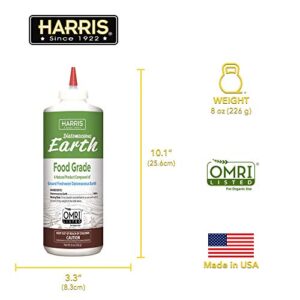 HARRIS Diatomaceous Earth Food Grade, Half Pound with Easy Application Puffer Tip