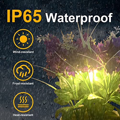 UFUNDA Outdoor Solar Flower Lights with Pot, Landscape Pathway Decorative LED Lights, UV Resistant Lavender Solar Lights Outdoor Waterproof for Garden Decor, Lawn, Patio,Courtyard, Sidewalk(Lavender)