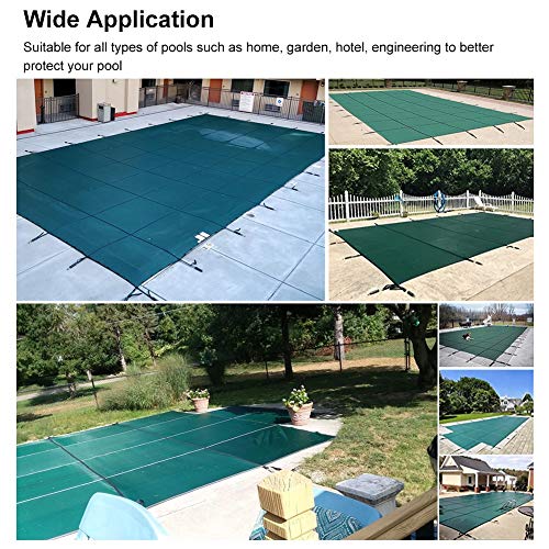 Covers Mesh In Ground Pool Safety for Kids/Pets Protection, Outdoor Garden Winter Rectangular Swimming Pool (Size : 400×600cm/13×19ft)