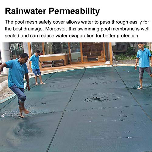 Covers Mesh In Ground Pool Safety for Kids/Pets Protection, Outdoor Garden Winter Rectangular Swimming Pool (Size : 400×600cm/13×19ft)