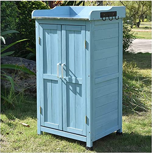 MUWIZ Outdoor Storage Shed, Storage Shed and Tool Shed Garden Storage Shed Small 3 Tier Fir Wood Locker Patio Tool Locker Locker Tool Locker Lawn Care Equipment