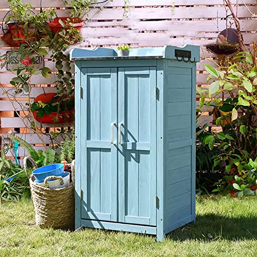 MUWIZ Outdoor Storage Shed, Storage Shed and Tool Shed Garden Storage Shed Small 3 Tier Fir Wood Locker Patio Tool Locker Locker Tool Locker Lawn Care Equipment