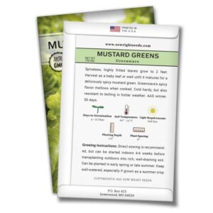 Sow Right Seeds - Greenwave Mustard Greens Seed for Planting - Non-GMO Heirloom Packet with Instructions to Plant and Grow an Outdoor Home Vegetable Garden - Culinary Herb - Wonderful Gardening Gift