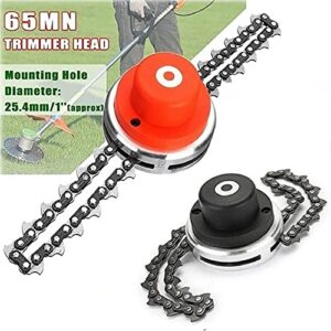 Lawn Mower Chain Weed Trimmer Head,65Mn Garden Grass Trimmer Head with Coil Chain Fits for Straight Shafts Lawn Mower Garden Pole Trimmer Tools & Chain Mower & Garden Grass Trimmer (1xChain)