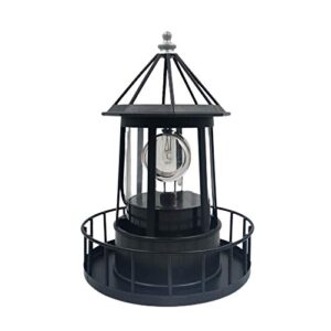 tookie led solar powered lighthouse, 360 degree rotating solar light, ip65 hanging led solar lighthouse, for home, garden, patio, backyard, porch, yard