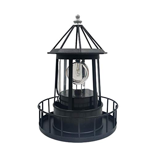 Tookie LED Solar Powered Lighthouse, 360 Degree Rotating Solar Light, IP65 Hanging LED Solar Lighthouse, for Home, Garden, Patio, Backyard, Porch, Yard