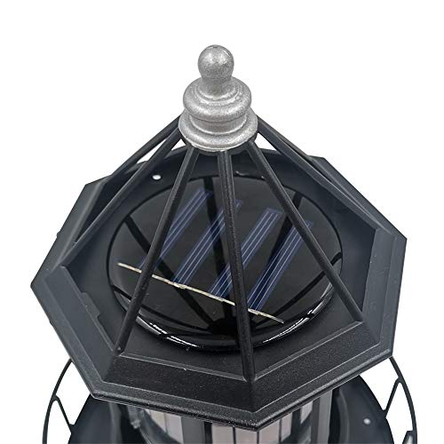 Tookie LED Solar Powered Lighthouse, 360 Degree Rotating Solar Light, IP65 Hanging LED Solar Lighthouse, for Home, Garden, Patio, Backyard, Porch, Yard