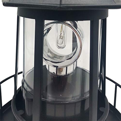 Tookie LED Solar Powered Lighthouse, 360 Degree Rotating Solar Light, IP65 Hanging LED Solar Lighthouse, for Home, Garden, Patio, Backyard, Porch, Yard