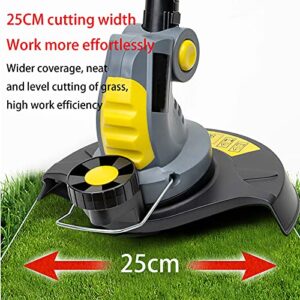 YRCWZF 20V 8000rpm Cordless Grass Trimmer and Edger, Lawn Strimmer with Telescopic Handle/Adjustable Head for Garden Weeding and Maintenance