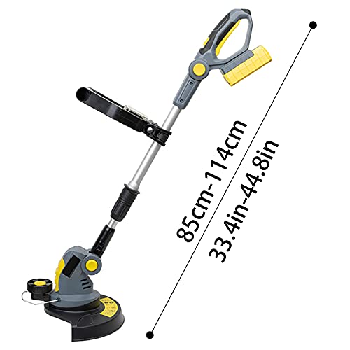 YRCWZF 20V 8000rpm Cordless Grass Trimmer and Edger, Lawn Strimmer with Telescopic Handle/Adjustable Head for Garden Weeding and Maintenance