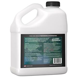 Exterminators Choice - Squirrel Defense Spray - 1 Gallon - Natural, Non-Toxic Squirrel Repellent - Quick and Easy Pest Control - Safe Around Kids and Pets - Deters But Doesn’t Harm