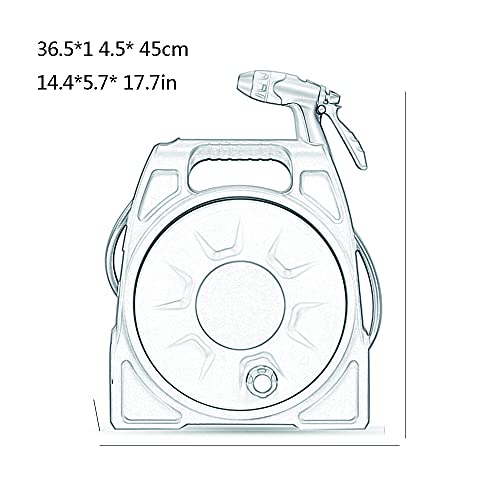 Retractable Garden Hose Reel Portable Simple Household Hose Reel Car With Spray Nozzle And Standard Connector + Plastic Foam Pot Garden Plastic Mini Rolling Hose Reel Various Lengths Of Water Hoses