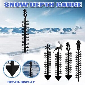 Snowflake Snow Meter Snowmobile Snow Meter Metal Snow Measuring Ruler Outdoor Garden Decoration