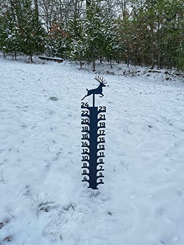 Snowflake Snow Meter Snowmobile Snow Meter Metal Snow Measuring Ruler Outdoor Garden Decoration