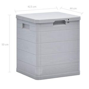 Festnight Garden Storage Box Lockable Garden Container Cabinet Toolbox for Patio Outdoor Furniture 23.8 gal Light Gray