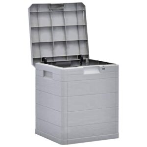 Festnight Garden Storage Box Lockable Garden Container Cabinet Toolbox for Patio Outdoor Furniture 23.8 gal Light Gray