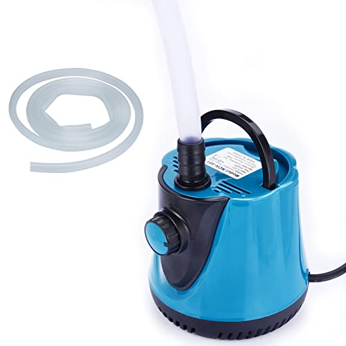 nongovee Aquarium Submersible Pump: 600GPH 2300L/H 45W Adjustable Displacement with 6ft Power Cord for Garden Waterfalls | Pool Covers | Hydroponics | Fish Tanks | Small Ponds | Fountains