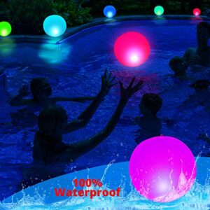 ALTZ Floating Pool Lights Solar Powered 15", Poll Lights to Turn Your Pool into a Wonderland_Beautiful Bright Colors, Pool Balls Lights, Color-Cycle- Watreproof-Led Pool Lights (Pack of 2)