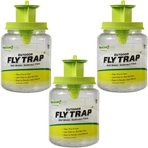 rescue! outdoor fly trap – reusable – 3 traps
