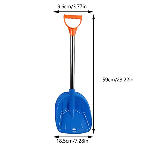 Snow Shovels for Kids, Heavy Duty Beach Shovels Stainless Steel Kids Beach Diggers Sand Scoop Shovels with Plastic Spade and Handle for Winter Summer Garden Sand Snow Digging
