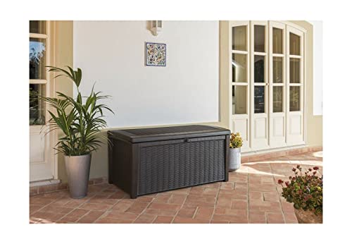 ALIDAM Deck Box Storage Box 110 Gallon Resin Deck Box-Organization and Storage for Patio Patio Deck Garden Furniture