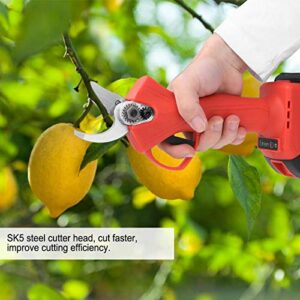 CHICIRIS Electric Secateurs, Pruning Shears, 21V Rechargeable Fruit Tree Scissors Lightweight Pruning Shears Branch Cutter, Garden Trimmer(1 Battery)