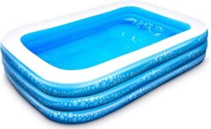 outdoor backyard pools for family-10’’x 30’’inflatable pool for adults & easy to set up outdoor pool,suitable for outdoor, backyard, garden, family, summer water party