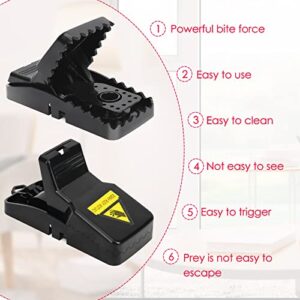 8 Pack Mouse Trap with 1 clamp Mouse Traps Indoor for Home Best Humane with 8 Trap Mouse Snap Traps Safe and Effective Mousetrap for Living Room Kitchen Basement Garden Balcony