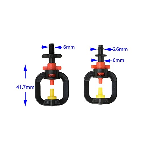 VIEUE Garden Drip Irrigation System Accessories Refraction Atomization Nozzle with Threaded Barbed Connector, Greenhouse Suspension Nozzle, Water-Saving Atomization Nozzle 10 (Color : Thread)