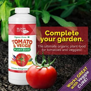Veggie Cure by Bloom City, Blossom End Rot Solved for All Garden Plants & Vegetables (32 oz)