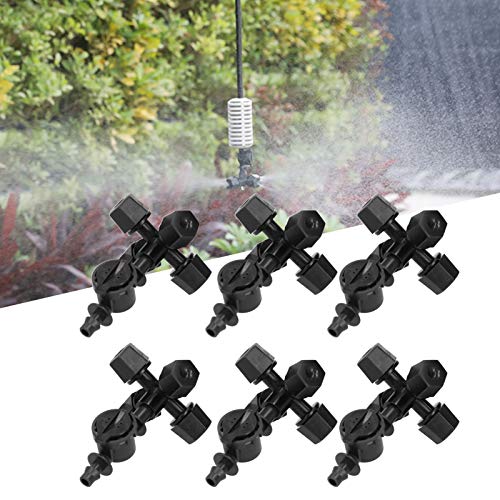 Misting Sprayer, Garden Irrigation Watering Equipment Atomizer Nozzle, Vegetables Irrigation Tool Misting Nozzle Black for Agricultural Irrigation Greenhouses